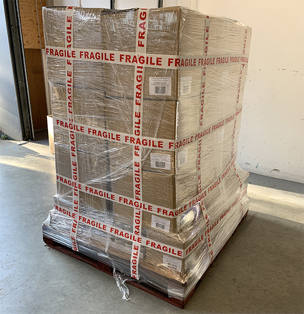 Pallet shipped to Qatar