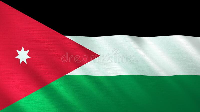 flag-jordan-shining-silk-high-quality-render-d-illustration-waving-perfect-news-reportage-events-196148125